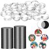 Aurihxus Set di 100 mini magneti autoadesivi per frigorifero, rotondi, 25 mm, in vetro e cabochon, per fai da te, Halloween, Natale, fai da te, frigorifero, ufficio, armadietto, lavagna bianca