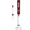 FoodVille MF02 - Montalatte ricaricabile portatile con frusta in acciaio inossidabile per cappuccino, latte, bulletproof coffee, dieta chetogenica, proteine in polvere, matcha (Rosso Vivace)