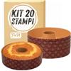 FAH FAMILY AT HOME FAH - Stampo Ciambellone in Carta 500 gr - 20 Stampi da 19 cm, Stampo per Dolci e Chiffon Cake in Carta Microonda, Ideale per la Cottura in Forno, Resistente al Calore 220°C, Riciclabile