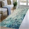 BORKOY Tappeti Runner Passatoia 60x150cm Tappeto Corridoio Lungo Cucina Moderno Antiscivolo Lavabile Turchese Morbido per Ingresso Ufficio Sala Soggiorno Lavanderia e Camera da Letto