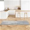 Astra Tappeto ingresso interno antiscivolo 50 x 150 cm Food&Drink grigio - Tappetino antisporco assorbente - Lavabile a 30°C - Tappeto moderno per ingresso