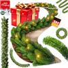 KESSER® Ghirlanda di Natale con Illuminazione 5 m 100 LED - Illuminazione Natalizia - in e Outdoor - Decorazione Natalizia con Ghirlanda di Abete