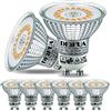 DEIFUA Lampadina LED GU10 Luce Bianco Caldo 2700K 6W Equivalente 75W Alogena, Pacco da 6, 750lm PAR16 Senza sfarfallio, Lampada Riflettore Risparmio energetico, Fascio Largo 120° Non-Dimmerabile
