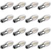 Klarlight Confezione da 20 lampadine a candela E10, 34V E10 lampadine di ricambio Top Candela LED ondulata, 2200 K 0,2 W lampadine a candela scanalata di ricambio per luci di fata Archi di candela
