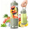 Euakee 650 Ml Leggero Frullatore Portatile,Mini Frullatore Portatile Elettrico, Smoothie Maker Con 6 Coltelli In Acciaio Inox, Staccabile, Per Preparare Frullati,Ghiaccio Tritato e Frutta Congelata (Verde)