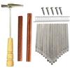 Lobamop 17Keys Kalimba Kit DIY Thum Piano Parti di Ricambio con Chiavi Bridge Tuning Hammer Kit Kalimba Accessori