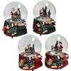 CARILLON PALLA DI NEVE SANTA CLAUS COLORI ASSORT POLIRESINA