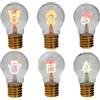 LAMPADINA MERRY CHRISTMAS DECORI ASSORTITI VETRO DISPL 12 PZ