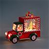 FURGONCINO C/BABBO NATALE C/6 LED E MUSICA PLASTIC