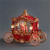 CARROZZA C/BABBO NATALE, C/5 LED E MUSICA PLASTIC