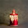 CANDELA ROTANTE ROSSA C/LED VETRO