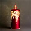 CANDELA ROTANTE ROSSA C/LED VETRO