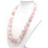 Handmade Generico Collana Girocollo Donna in Quarzo Rosa, Pietre Naturali, 50 cm, Chiusura a Moschettone, Fatta a Mano