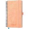 IN-LUXPRO Agenda 2026-2027 Verticale con Legatura a Spirale Settimanale | 18 mesi (Luglio 2026-Dicembre 2027), A6 16,4×9,5cm, linguette mensili e layout di pianificazione settimanale chiaro, Rosa