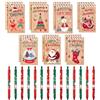 Tenare 28 Pezzi Set di Cancelleria Natalizia 14 Penne 14 Mini Block Notes | Regali di Classe per 14 Persone Festa di Natale, Scuola, Ufficio, Famiglia, Articoli per Regali