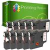 Printing Pleasure 10x Compatibile 45015 Rosso su Bianco (12mm x 7m) Cassetta Nastro per DYMO LabelWriter 450 Duo LabelPoint 100 150 250 LabelManager 160 210D 220P 260P 280 360D 420P 450 500TS PnP MobileLabeler