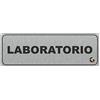 Social Crazy TARGHETTE IN ALLUMINIO SPAZZOLATO da 3 mm L 15 x H 5 cm - Targhetta Autoadesive, Impermeabili Lavabili, uffici, Pub, Banche, aziende, ufficio (LABORATORIO)