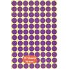 BaiJ Adesivi a Punti Rotondi,16MM Punti Autoadesivi 15 Pack Etichette a Cerchio Colorato Etichette con Codice per Calendari di Marcatura DVD Libri Scolastici Artigianato d'arte 1440 Punti Viola