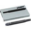 Lamy Cartucce d'inchiostro LAMY T10 con grande capacità d'inchiostro - adatte a tutti i modelli di penne stilografiche Lamy - 1,25 ml per cartuccia - 5 pezzi per confezione - Colore dell'inchiostro nero