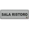 Social Crazy TARGHETTE IN ALLUMINIO SPAZZOLATO da 3 mm L 15 x H 5 cm - Targhetta Autoadesive, Impermeabili Lavabili, uffici, Pub, Banche, aziende, ufficio (SALA RISTORO)