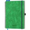 IN-LUXPRO Agenda 2026-2027 Verticale con Legatura a Spirale Settimanale | 18 mesi (Luglio 2026-Dicembre 2027), A5 21,9×16,2cm, linguette mensili e layout di pianificazione settimanale chiaro, Verde