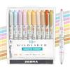 Zebra Pen Mildliner Double Ended Highlighter Set, Chisel and Bullet Point Tips, Assorted Neutral and Gentle Ink Colors, 10-Pack (78701)