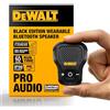 DEWALT Mini altoparlante Bluetooth indossabile [Onyx Edition] - Nero | Jobsite Pro - Altoparlante portatile wireless impermeabile (non magnetico), microfono per chiamate in vivavoce