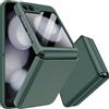 Giyer Custodia per Samsung Galaxy Z Flip 6, con pellicola protettiva per lo schermo, con cerniera, texture antiscivolo, Hard PC, rugged, antiurto, per Samsung Z Flip 6 5G, colore verde