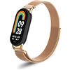 SeNool Cinturino Compatibile con Xiaomi Smart Band 10/9 / 8, [Resistente Corrosione] Braccialetto Acciaio Inossidabile Magnetico Metallo Compatibile con Xiaomi Mi Band 10/9 / 8