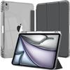 EspZanthic Custodia per iPad Air 11 M4/M3/M2/iPad Air 5th/4th 10.9 Space Grey | Portapenne Trasparente Posteriore Sottile Trifold Stand Antiurto Tablet Cover Auto Wake/Sleep Resistente ai graffi