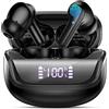 Donerton Cuffie Bluetooth, Auricolari Bluetooth 5.4 Stereo HiFi con 4 HD Mic, 45 Ore LED Display, in Ear Cuffiette Bluetooth con Cancellazione Rumore, Cuffie Senza Fili IP7 Impermeabile