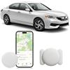 Drqzwp GPS Tracker per Auto, Magnetico Nascosto Localizzatore Gps Senza SIM senza abbonamento, Auto Localizzatore Compatibile con Apple Find My App(IOS) per Bambini, Animali Domestici (1 bianco)