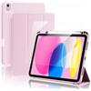 ProCase Custodia per iPad A16 11ª/10ª Gen (2025/2022) con 1 Proteggischermo | Supporto Apple Pencil, TPU Morbido, Compatibile con Touch ID e Attivazione/Spegnimento Automatico - Rosa Chiaro