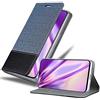 Cadorabo Custodia Libro per Samsung Galaxy A70 in AZZURRO SCURO NERO - con Vani di Carte, Funzione Stand e Chiusura Magnetica - Portafoglio Cover Case Wallet Book Etui Protezione