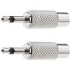 OTOTEC 2PCS 3.5mm Mono Maschio A RCA Phono Femmina Adattatore Audio Adattatore Connettore Nichelato Per Applicazione Home Theater Fotocamera Amplificatore Per Cuffie
