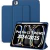 CACOE Cover Compatibile con iPad Pro 11 2025/2024 (M5/M4) | Custodia con Ultra Sottile con Funzione Leggio Slim in Pelle PU Custodia Adatta ,Mare Blu