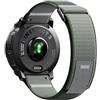 NotoCity Cinturino per Garmin Instinct/Instinct 2/Instinct 3 Solar 45mm, 22mm Sportivo in Nylon Cinturino per Garmin Instinct Tactical/Crossover/2 Camo/3 AMOLED/Solar Tactical/E 45mm(Verde Militare)
