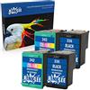RINKLEE Sostituzione per HP 336 342 XL Cartuccia d'Inchiostro Compatibile con HP Photosmart 2570 2575 2710 8150 C3100 C3180 C4180 D5160 DeskJet 5440 5442 6310 Officejet 6315 PSC 1510 | 2 Nero 2 Colore