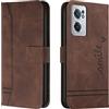 Bravoday Cover per Oneplus Nord CE 2 5G, Flip Custodia in Pelle PU Portafoglio Custodia per Oneplus Nord CE 2 5G, con Slot per Schede, Marrone