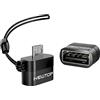 N NEWTOP Adattatore AD08 OTG USB 2.0 Femmina a Micro USB USB-A Maschio Adatta Convertitore Compatibile con Android Cellulari Smartphone Tablet per Unità Flash Tastiera Mouse Dati (Nero)