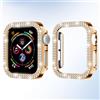 Generic Custodia in metallo compatibile con Apple Watch 38-46 mm, cornice in metallo completamente luccicante da donna, custodia protettiva lucida e resistente per iWatch Serie 1-11. (40 mm (serie 6/5/4/SE