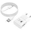 VoltWave Caricabatterie rapido USB per Samsung Galaxy S9 S8 S10 S10+ S20 S20 FE A04S A14 A13 A12 A22 A23 A33 A34 A51 A52 A53 A54 A05S, Caricabatterie rapido di ricambio originale + cavo tipo C da 2 m (Bianca)