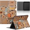 Stradvnaly Tablet Cover per Lenovo Tab M10 Plus 3rd Gen 10,6 TB-125FU, Carino Cartoon Anime Capybara Motivo con Funzione Pelle PU Holder Flip con Silicone Regolabile Protezione Antiurto Tablet Case,animale