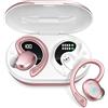 Rulefiss Cuffie Bluetooth Sport Auricolari Bluetooth 5.3 con Hi-Fi Stereo, 48Ore Cuffie Wireless Sport con Gancio per Orecchio/Display LED/Impermeabile IP7/Chiamata HD, Cuffiette Bluetooth Vestibilità Comoda