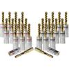 POPPSTAR 24x Presa cavo a banana, cavi a banana per altoparlanti (fino a 6 mm²), ricevitori,contatti dorati 24k (12x neri, 12x rossi)
