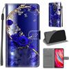 KENHONER Custodia per Xiaomi Redmi Note 8 Pro, Farfalla | Portafoglio Pelle PU, Magnetica, Resistente Agli Urti, Scomparto Carte Credito, Pieghevole, Flip Libro, Motivo