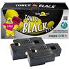 YELLOW YETI 593-11016 NERO 2000 pagine Kit 2 Toner compatibili per Dell C1765nfw C1765nf C1760nw 1250c 1350cnw 1355cn 1355cnw