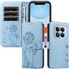 XINNI Cover per Xiaomi Redmi Note 15 PRO+/Poco M8 PRO 5G Case | Tarassaco Farfalla Goffrato PU Pelle Portafoglio Copertura