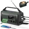 NEEMOSI 27000mAh Radio a Manovella, FM/AM Radio Solarecon Bluetooth 5.3/Allarme SOS/Bussola/Torcia Elettrica,Radio A Dinamo Per La Preparazione All'aperto Ai Disastri Naturali
