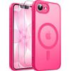 Qasyfanc Cover Magnetica Custodia Traslucida Opaca per iPhone 16e/17e,Rosa | 2 Pellicola Vetro Temperato, Compatibile con MagSafe, Protezione Militare Antiurto, Design Sottile Opaca